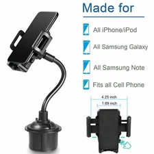 New Universal Car Mount Adjustable Gooseneck Cup Holder Cradle For Cell Phone US
