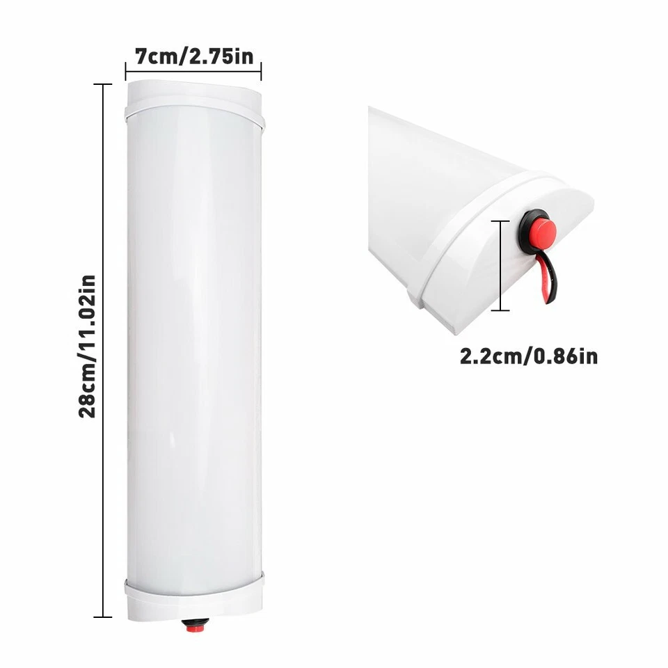 Casa rodante LED 12V/24V remolque barco interior techo domo luz lámpara blanca 6000K 72LED Foto 2 de 4