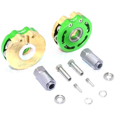 GPM Brass Pendulum Whl Knuckle Axle Weight +23mm Hex Adapter Green : TRX-4/TRX-6