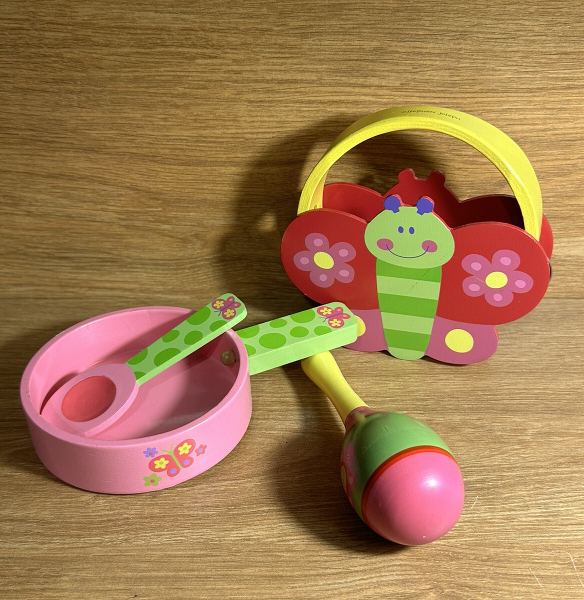 Stephen Joseph Juego de Percusión Mariposa Instrumento Musical Pandereta Maraca