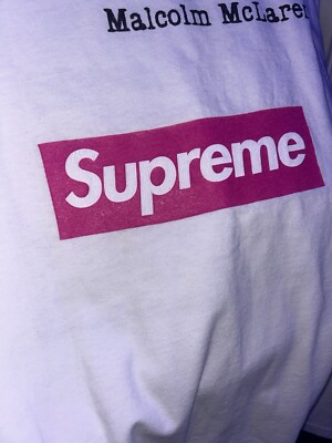 SUPREME / MALCOM MCLAREN コラボ Tシャツ M ピンク Supreme x Keith Haring x Malcolm McLaren 
