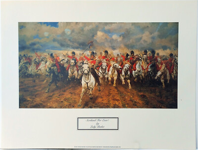 Scotland For Ever, by Lady Butler reproduction print 16 X 12