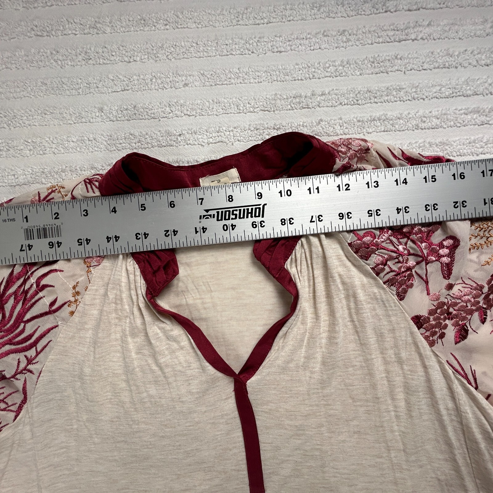 Tiny Womens Split Neck Floral Embroidered Top Blo… - image 6