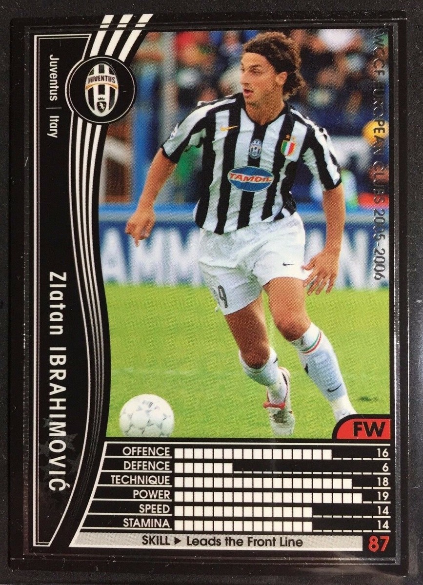 2005-06 Panini Sega WCCF # 222 Zlatan Ibrahimovic Juventus black