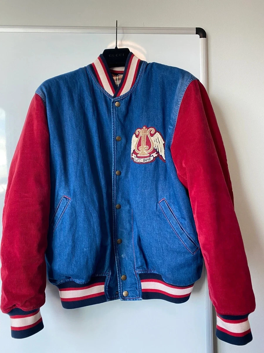 Gucci red and sales blue jacket