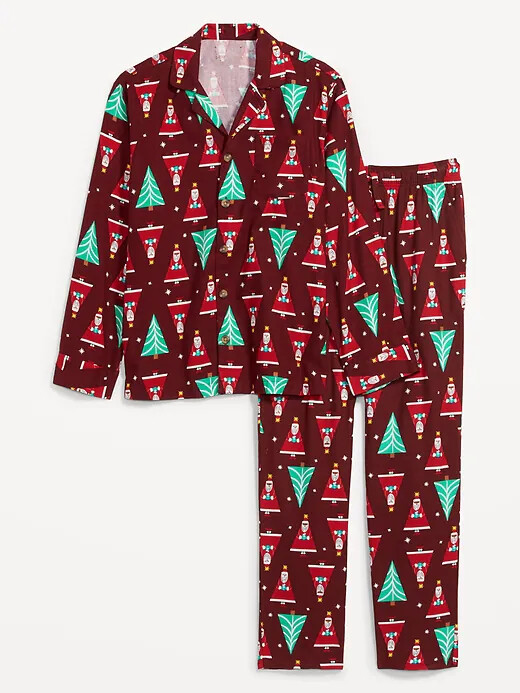 Old Navy NWT Woman XXL/T Burgundy Flannel Pajama Set Festive