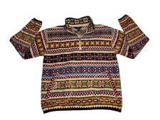 Ralph Lauren Polo Aztec Southwest Pullover Fleece 1/4 Zip Sweater Girl XL 16