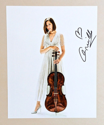 CAMILLE THOMAS Signed 8x10 PHOTO Belgian cellist CHOPIN Aznavourian COA