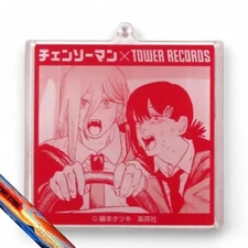 Chainsaw Man Tower Records Power Kobeni Acrylic Key Ring Ball Chain Japan Anime