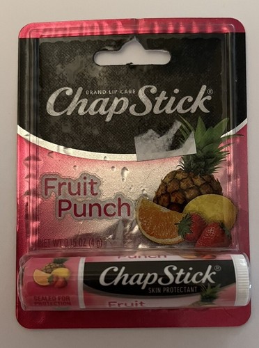 Lot of 7 FRUIT PUNCH CHAPSTICK Lip Balm ~~ FULL SIZE ~~NEW~~SEALED .15oz - Picture 2 of 3
