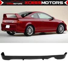 Fits 02-04 Acura RSX A Style Unpainted Black Rear Bumper Lip Spoiler PU