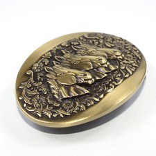 Solid Brass "Horse" Belt Buckles Tongue Pin Belt Buckle Fits For 1.5 INCHES Belt
