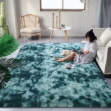 DweIke Super Soft Shaggy Rugs Fluffy Carpets, Tie-Dye for Living Room Bedroom