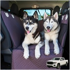 Back Seat Pet Cover for Dogs, Premium Dog Hammock for Car with Hard Bottom  ...