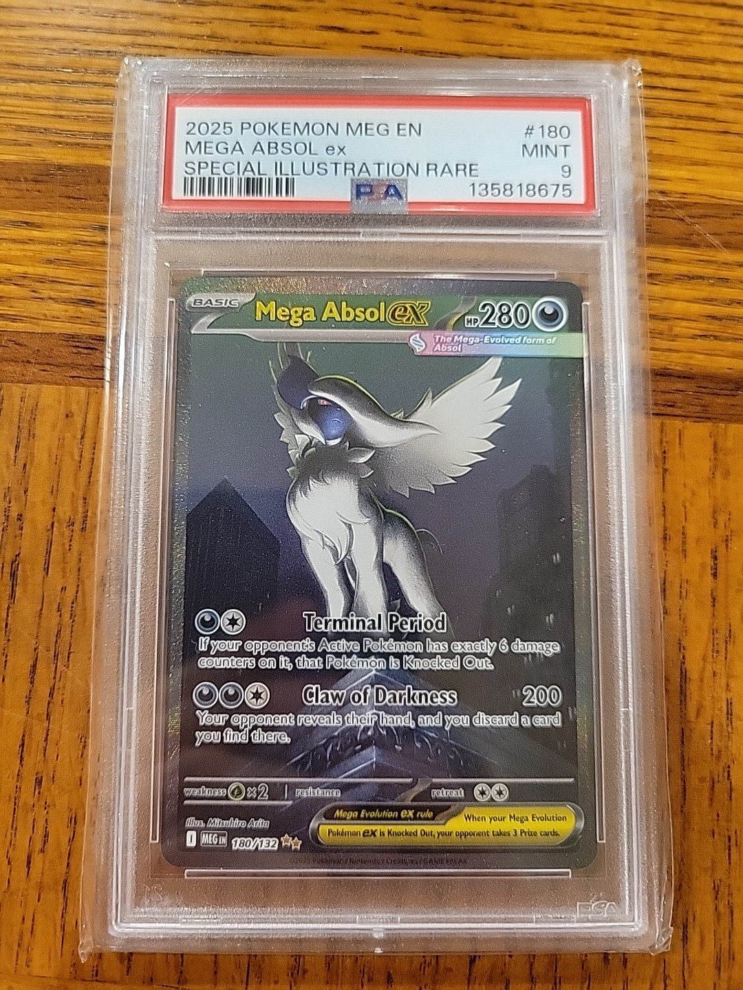 Mega Absol EX 180/132 Mega Evolution English Special Illustration, Psa 9