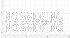 2 Pack   NO SMOKING Vinyl Sticker Decals  2  x 11   Gloss White