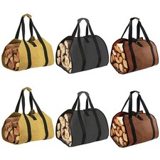 Dual Handle Waterproof Firewood Carrier Bag Set of 2 Easy Storage Design
