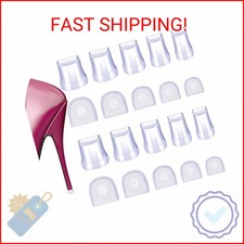 High Heel Protectors Heel Caps, 10 Pairs Clear Heel Covers for High Heel Shoes A