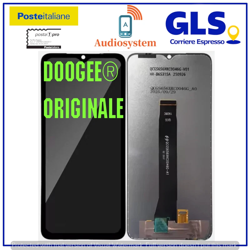 Schermo LCD Touch + Vetro Assemblato Per Doogee Fire 6 Power – Kit Di Ricambio Nero Con Strumenti Inclusi