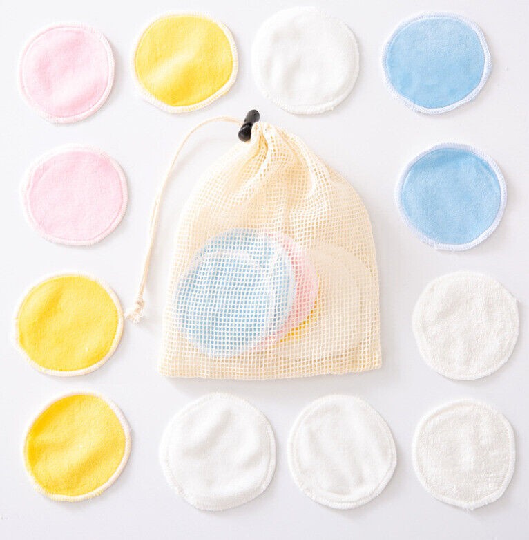 16 Pack Waschbare Abschminkpads Baumwolle Wäschenetz Kosmetikpads Waschbar