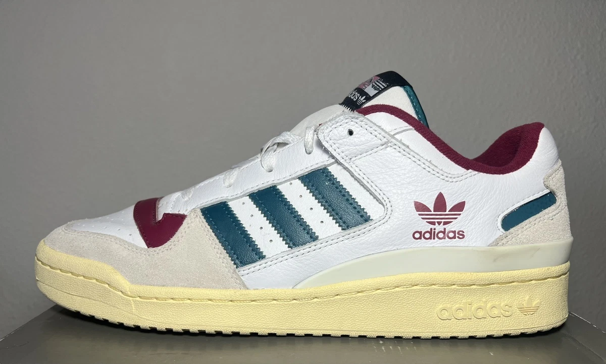Adidas Originals Forum Low CL White Teal Burgundy Leather Sneakers Men’s 9 A wardrobe essential. These adidas Forum Low CL Shoes fit  main image 4