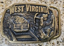 WEST VIRGINIA MOSIĘŻNA KLAMRA DO PASKA, edycja limitowana KK4750, Coal Miner