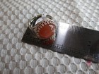 Cabochon Natural Orange Silky Moonstone Ring in Solid Sterling Silver  TIH#266 — photo 3