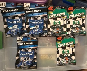 NASCAR Authentics Kyle Larson #42 2024 Chevy Camaro 6 car LOT-Credit One /Clover