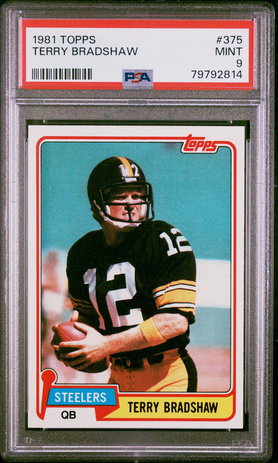 1981 TOPPS #375 TERRY BRADSHAW PSA 9