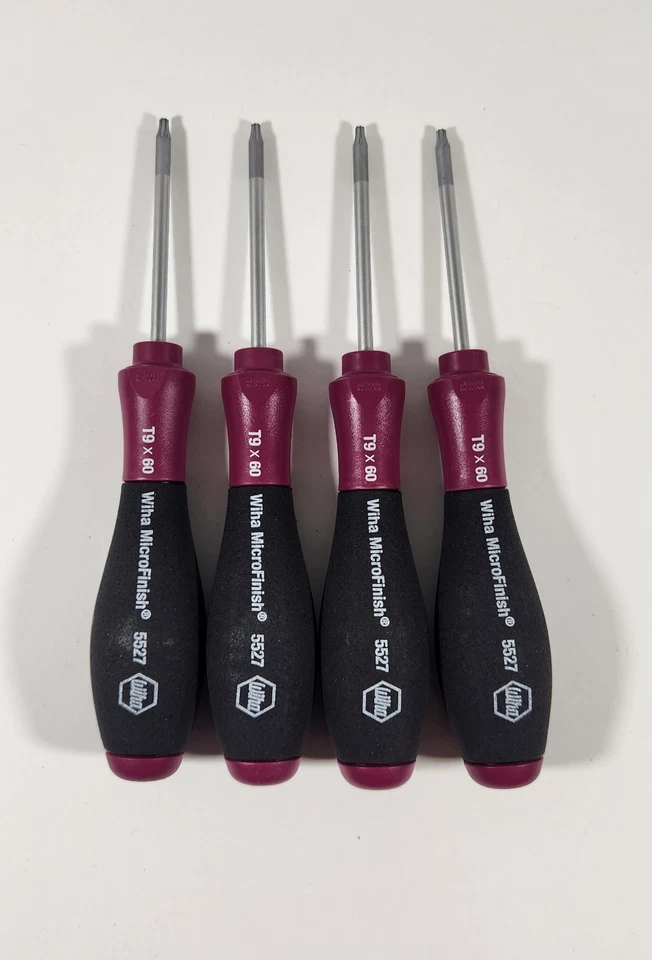 LOT OF 4 NEW WIHA 5527 MICROFINISH TORX SCREWDRIVER T9 x 60MM - Image 2 of 4