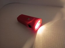 Rare HTF Vtg Radio Shack 3 Volt Red Hard Plastic 4" Flashlight Hong Kong