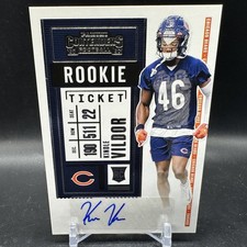 KINDLE VILDOR Auto Rookie Ticket 2020 Panini Contenders #214 Chicago Bears