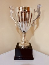 ? Big Silver 15? Trophy Unengraved Vintage Used Cup Award Ideal Display Prop