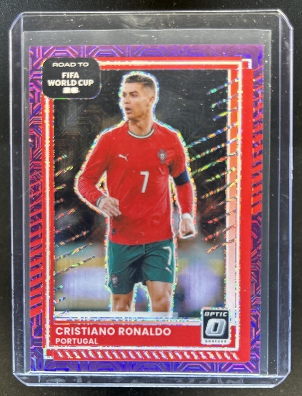 2025-26 Donruss Road to World Cup 26' Cristiano Ronaldo Optic Purple Mojo #/25