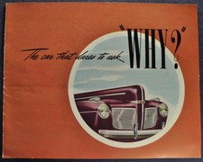 1941 Mercury Brochure Sedan Coupe Convertible Excellent Original-not A Reprint