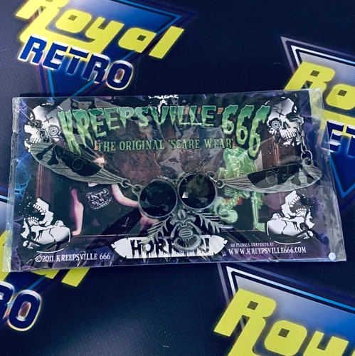 Kreepsville 666 Return of the Fly Necklace Black Eyes 2011 Goth Halloween New - product listing photo