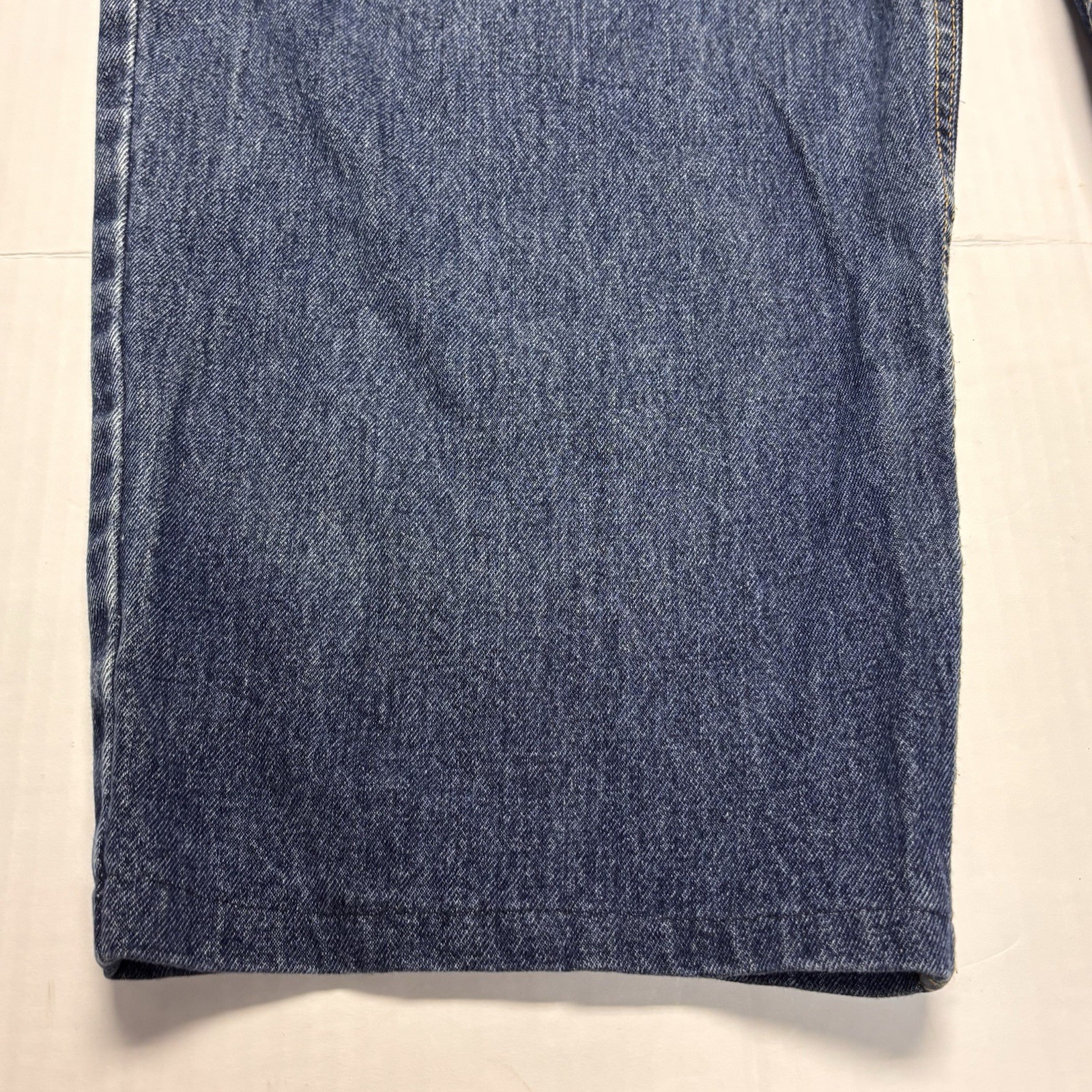 Levis 550 Modified Inseam Denim Jeans Men 52/26 Dark Wash Blue Stretch MODIFIED thumbnail 4