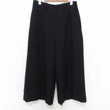 MARGARET HOWELL WOOL GABARDINE Wide Pants, Size 3, Black Women USED