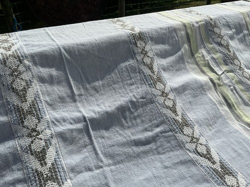 Vintage Light Cotton Bed Cover Blanket Great Colors Retro Bedspread 90X66” A21 - Picture 4 of 10