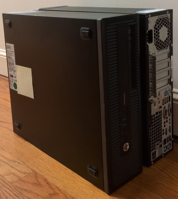HP EliteDesk 800 G1 (i5 4th Gen, 256GB SSD, 8GB RAM) computer with Windows 11