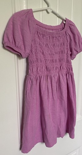 GAP KIDS Dress Size XS or 4-5, Solid Pink, Soft, Smocking on Bodice, Size 4-5 - Picture 2 of 5