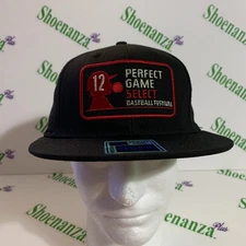 Perfect Game Hat Select Baseball Festival #12 Snapback Adjustable Black Red Cap