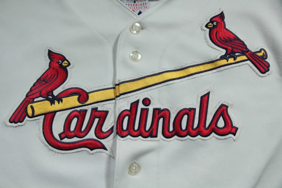 St. Louis Cardinals Majestic Anheuser-Busch Beer Jersey L  MLB Baseball - Image 2 of 4