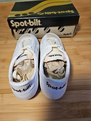 Vintage Spot- bilt Cleats Shoes Youth Size 3.5y NOS NIB SB31 White