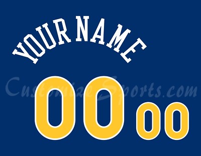 Golden State Warriors Customized Number Kit for 1988-1997 Road Uniform