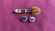 Vintage Fuller Brush Company Employee Service Award Lapel Pin Tie Clip Lot