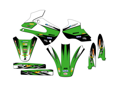 1998-2000 KX 80 VELOCITY Green Senge Graphics Kit Compatible with Kawasaki