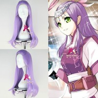Bucket Broken Sky Online Game Long Beautiful Purple Cosplay Wig Hair Bucket Broken Sky Online Game Long Beautiful Purple Cosplay Wig Hair