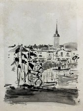 Ga�l Blanchard (XX) Lavis Port de La Chaume Les Sables-d'Olonne Vend�e Boats