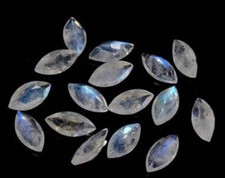 Rainbow Moonstone Loose Gemstone Faceted Marquise Cut 6x3MM Natural 5 Pcs Lot E7